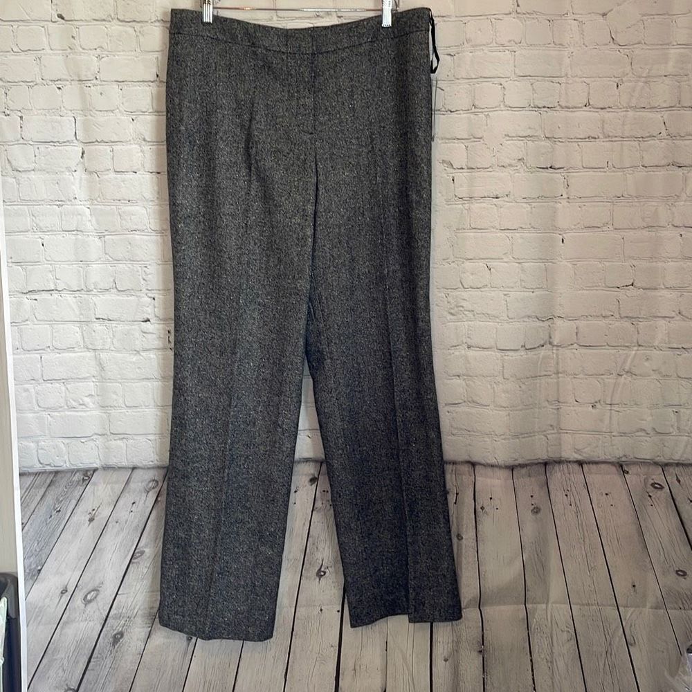 Jones New York Women’s Black White Marbled Dress Pants size 14 Classic Fit, NEW